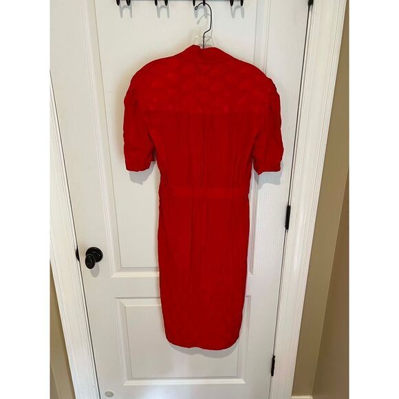 Vintage Liz Claiborne 100% silk red dress size 4 - Picture 5 of 10
